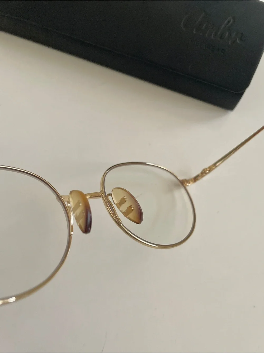 Everambr (formerly Ambr Eyewear) Blue Light Blocking Glasses, Gold Round Frames